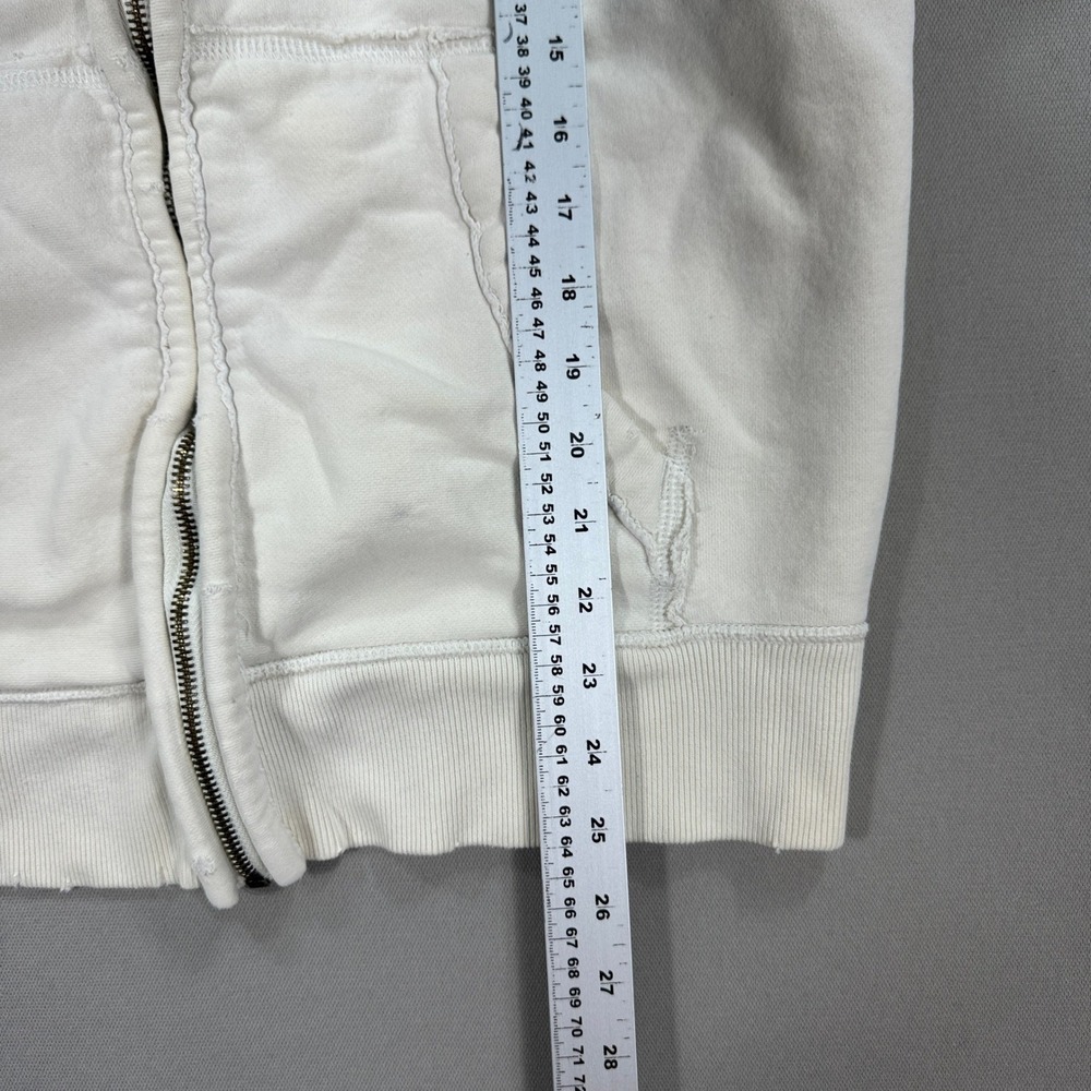Hollister Men's White Zip-Up Hoodie - California Logo - Picture 5 of 8